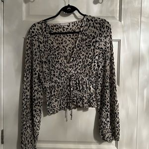 ZARA ANIMAL PATTERN BLOUSE